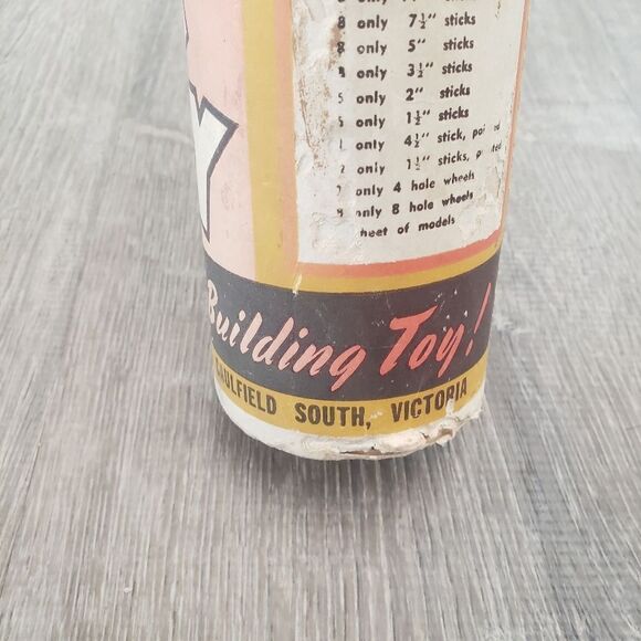 Vintage 50s Original Clinker Toy Building Set #1 Made In Australia Incomplete - Picture 5 of 7